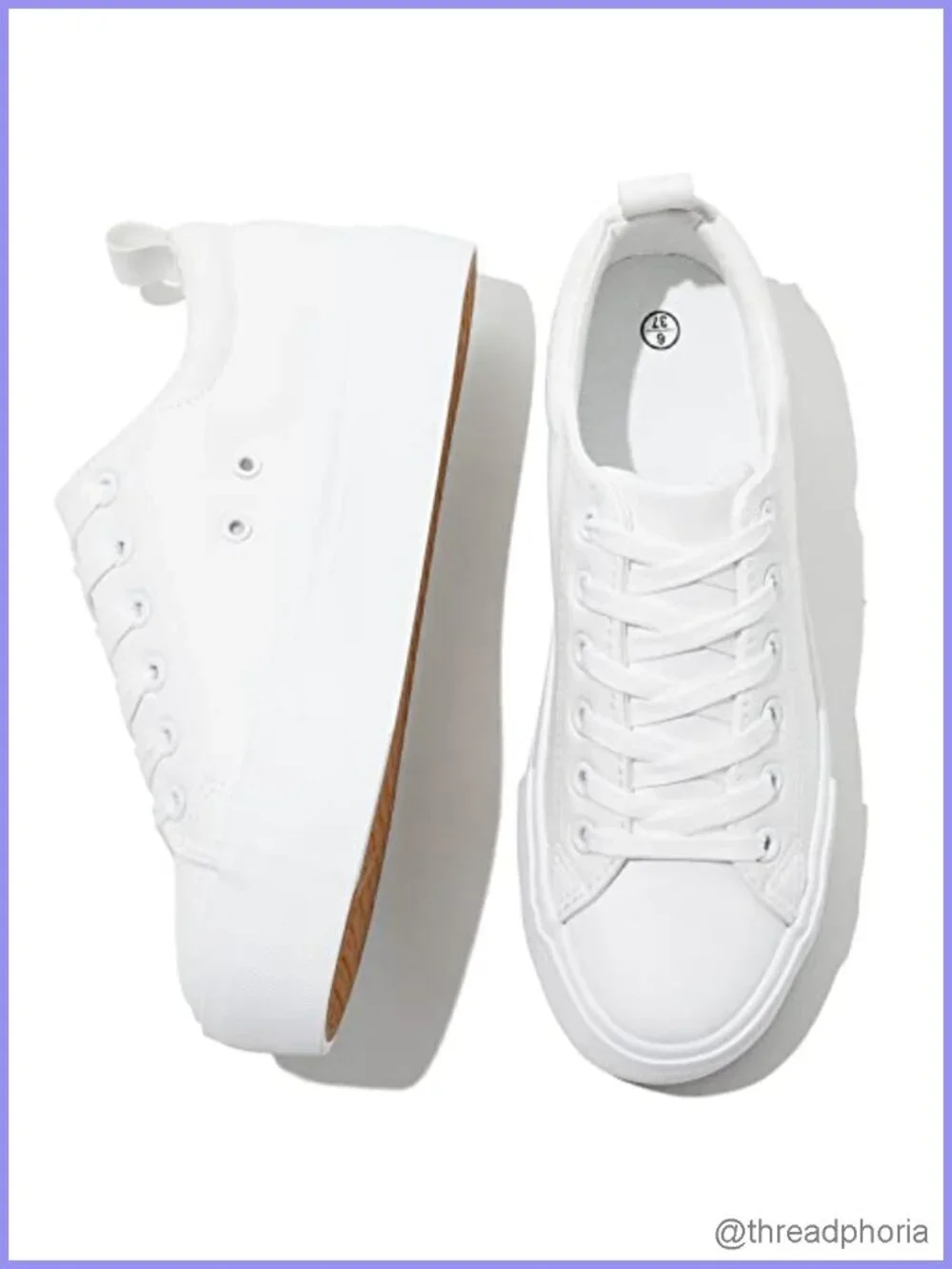 Womens Platform Sneakers PU Leather Water Resistant Slip Resistant Casual